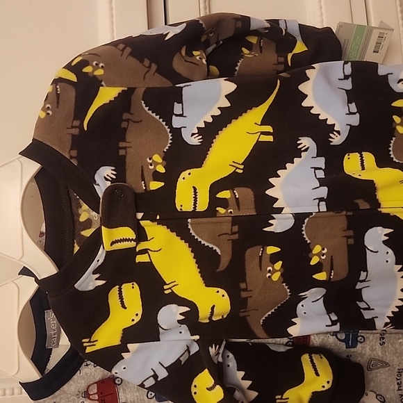 NWT Two Pack 18 Month Fleece Footie Boys PJs - Picture 2 of 6